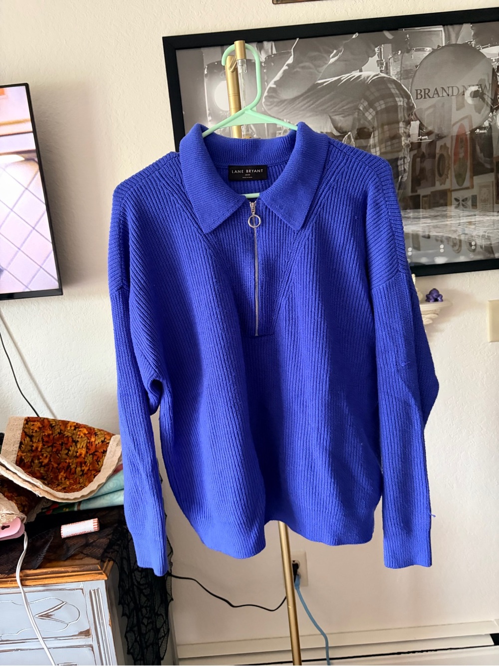 Lane Bryant Collared Quarter Zip Sweater size 18/20